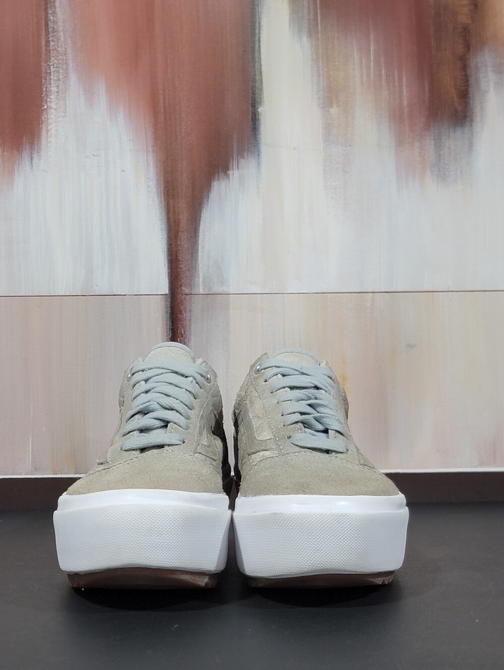 Vans Old Skool Stack Form Platform 500714 Skate Shoes Checkered M 5 W 6.5 Shoes - Picture 4 of 8